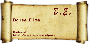 Dobsa Elma névjegykártya